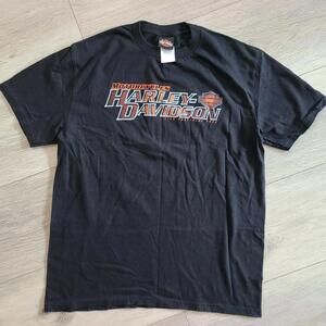 Harley Davidson Shirt Mens Large Capital City Tallahassee Florida Black Short...